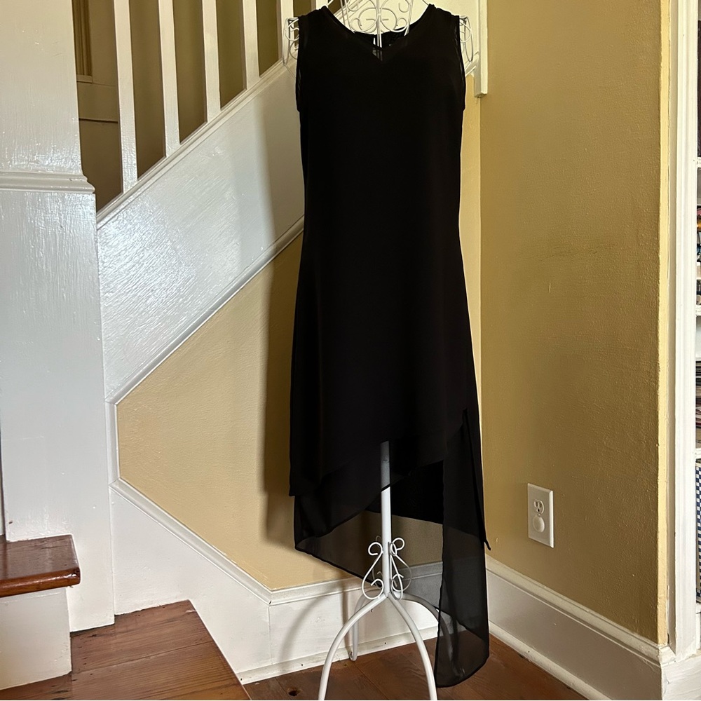 White House Black Market Black Sleeveless Sheath Dress